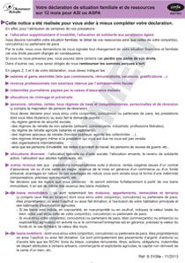 CERFA 11370-03 Déclaration de situation familiale et de ressources sur 12 mois pour ASI ou ASPA