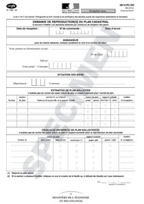 Formulaire 6815 PC SD Ou CERFA 11564 03 Demande De Reproduction De Plan 